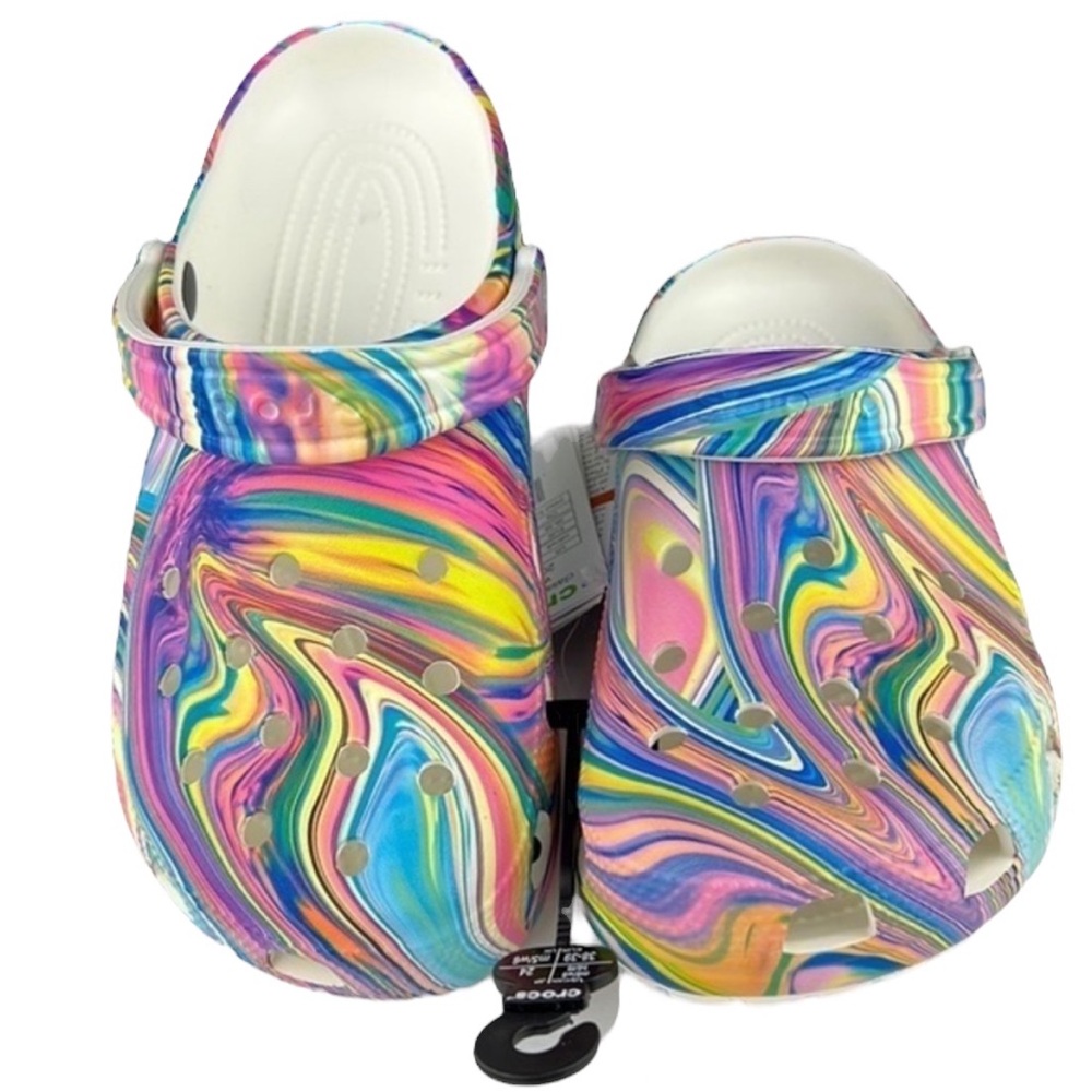 Crocs - ‘Pastel Multi’ Classic Clog Woman’s SZ:11 NWT  Firm-No offers! *Last One
